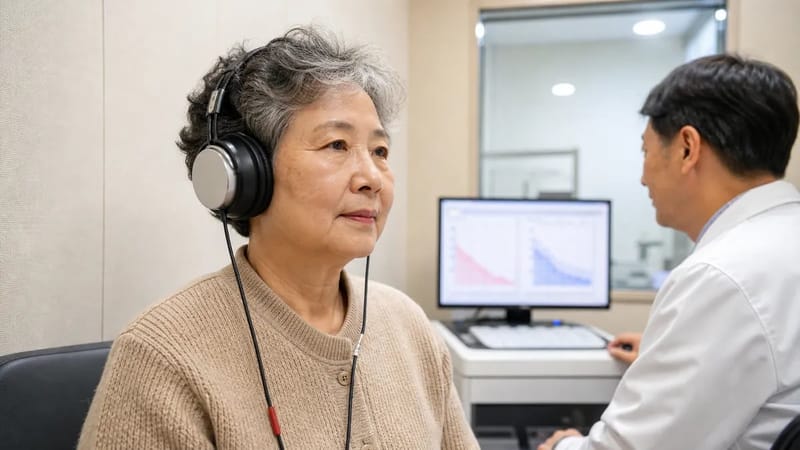 보청기 착용이 도움이 될지는 순음청력검사로 먼저 확인합니다.