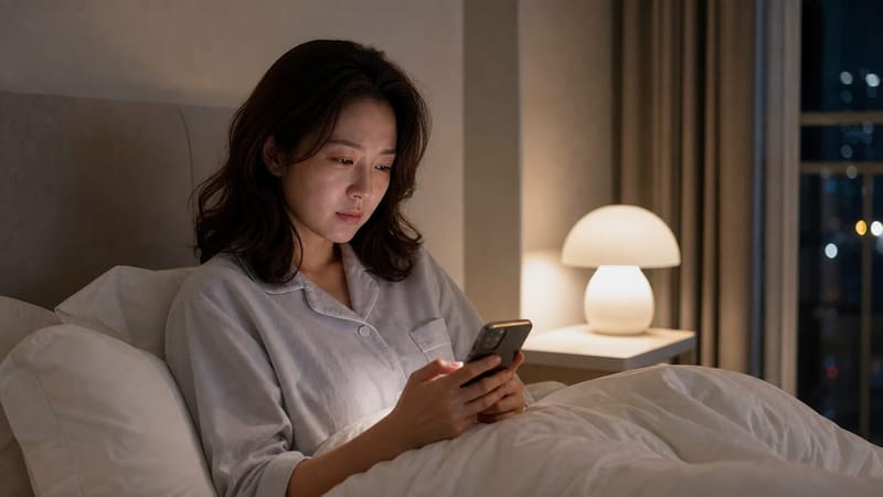 잠들지 못한 채 뒤척이는 밤이 반복되면 침대 자체가 각성 공간으로 학습될 수 있습니다.