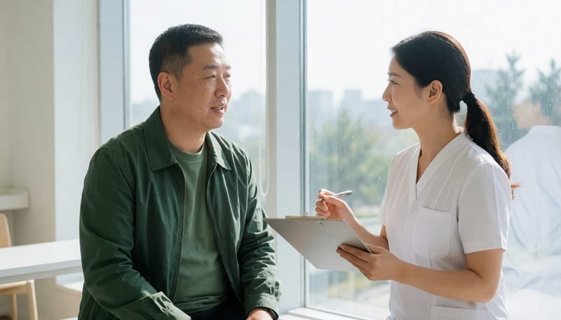 치료 전 폐쇄공포증이나 기압 민감 여부를 확인하는 과정은 안전한 진행을 위해 중요합니다.