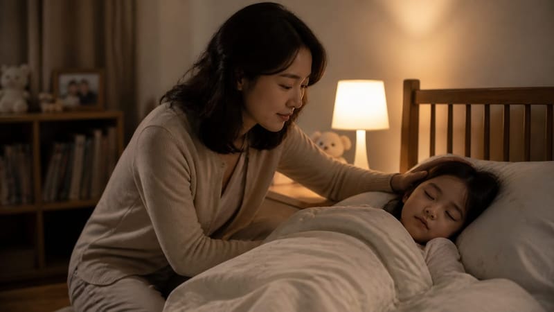 편도·아데노이드가 상대적으로 큰 소아는 코골이와 함께 수면무호흡이 나타날 수 있어 부모의 관찰이 필요합니다.