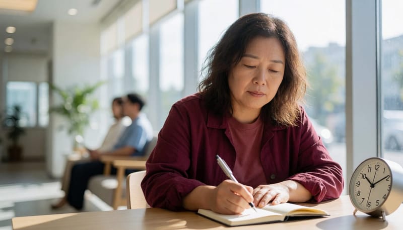 어지럼증이 나타난 시간과 지속 시간을 기록해두면 재발 패턴을 파악하는 데 도움이 됩니다.