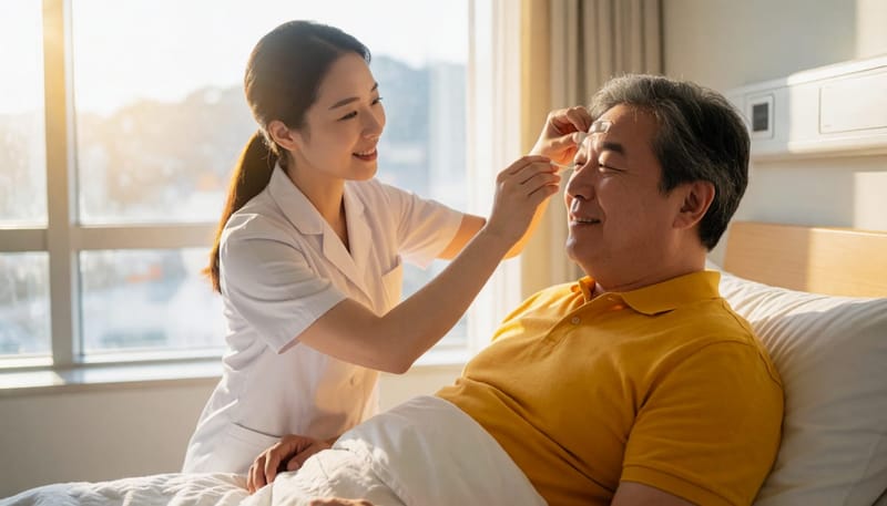 수면다원검사는 저녁부터 다음날 아침까지 병원에서 하룻밤을 보내며 진행됩니다.