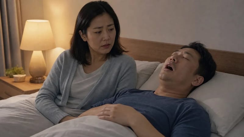 숨이 멈추는 순간은 본인보다 옆에서 자는 가족이 먼저 알아차립니다.