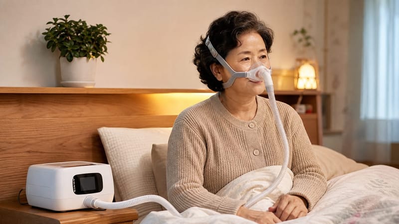 양압기는 매일 충분한 시간 동안 사용하는 것이 치료 효과에 중요합니다.