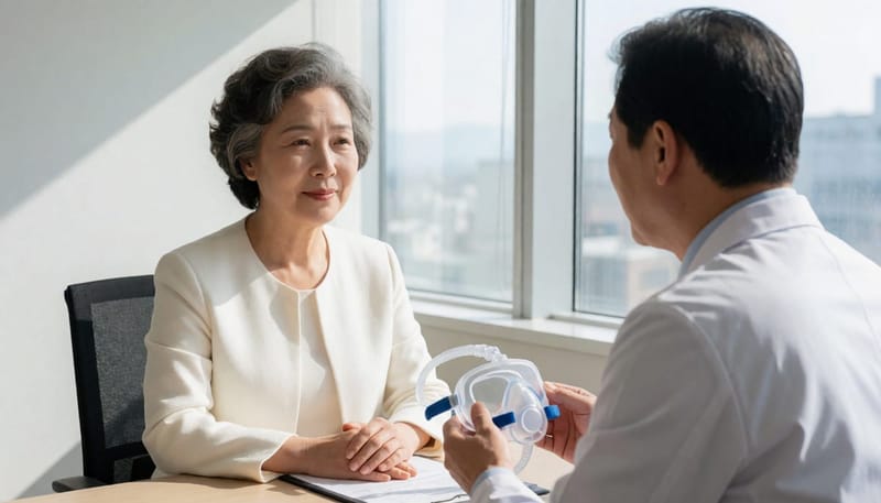 치료 방법을 두고 상담하는 모습