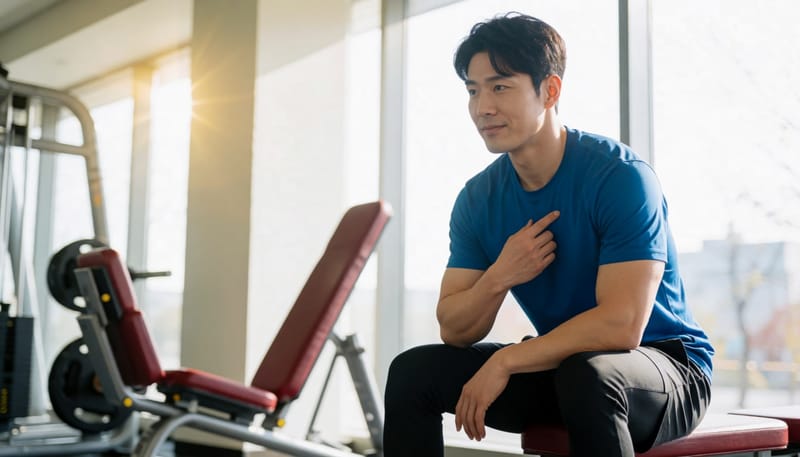 운동 후 가슴 중앙을 누르면 콕콕, 나이마다 원인이 다릅니다