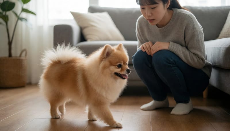 강아지가 걷다가 깡총깡총 뛰어요, 지금 확인해야 할 신호