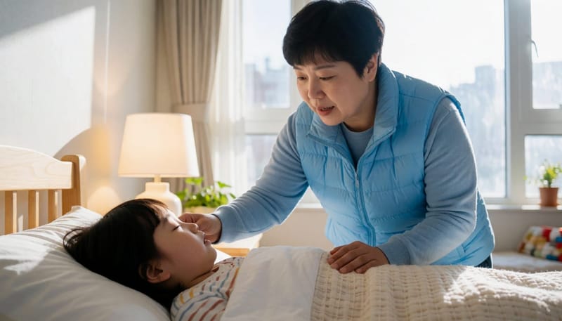 소아의 코골이는 편도·아데노이드 비대와 관련이 깊어 부모의 관찰이 중요합니다.