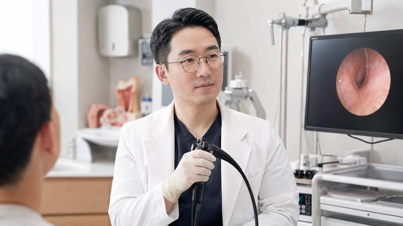 비강내시경 검사는 별도 준비물 없이 짧은 시간 안에 진행됩니다.