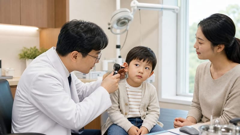 이경검사는 고막 상태를 확인하는 첫 단계이며 건강보험 급여 항목에 포함됩니다.