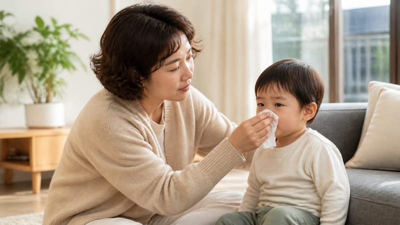 코를 부드럽게 풀어주는 습관은 중이염 재발과 관련이 있습니다.