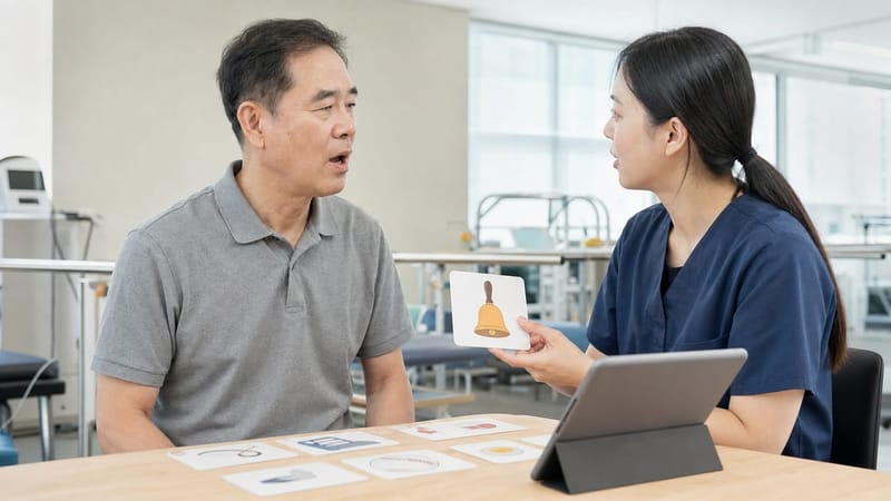 인공와우 이식 후에는 청능재활 과정을 거치며 소리에 점차 적응합니다.
