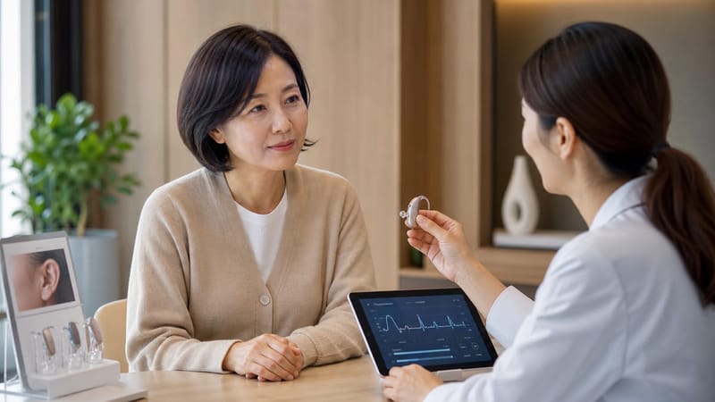 보청기는 착용 후 4~6주간 음량과 주파수를 재조정하는 피팅 과정을 거칩니다.