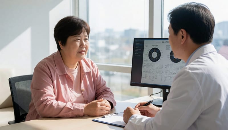 치료 방법을 상담하는 모습