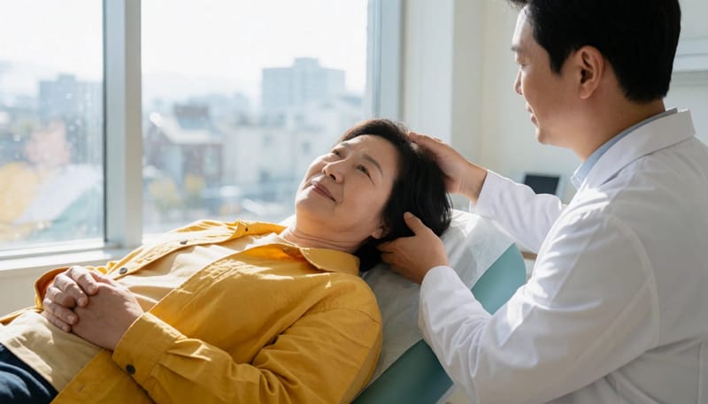 이석정복술을 받는 모습