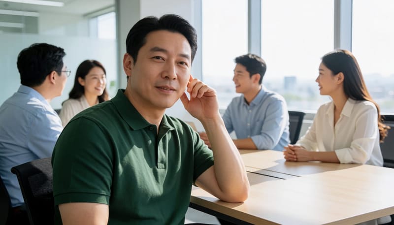 회의 중 소리에 집중력이 흐트러지는 순간도 이명의 흔한 영향 중 하나입니다.