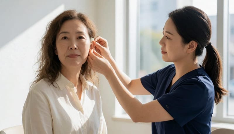 청력 저하가 동반된 경우 보청기와 소리치료를 함께 적용하기도 합니다.