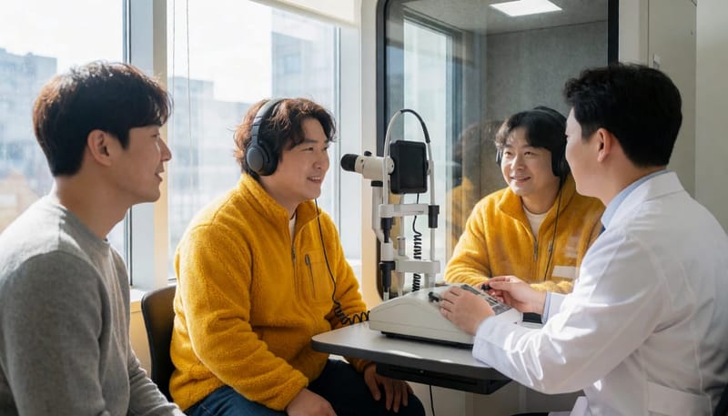 순음청력검사와 이명도검사는 20~30분 안팎으로 진행됩니다