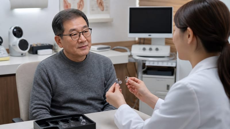 보청기는 착용 후 2~4주간 소리 크기와 주파수를 조절하는 적응 과정을 거칩니다