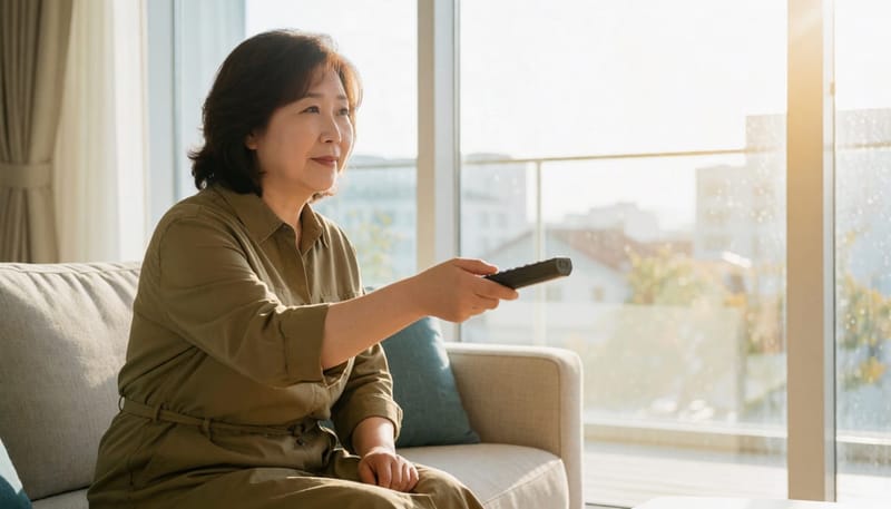 텔레비전 볼륨을 평소보다 크게 올려야 들리는 상황