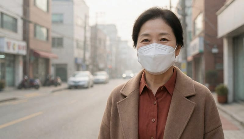 미세먼지 농도가 높은 날에는 마스크 착용과 외출 자제가 우선입니다.