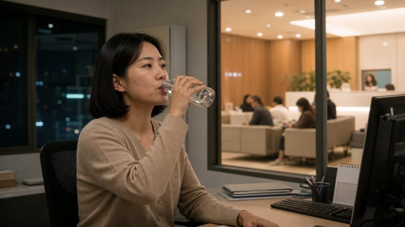 가벼운 피로라면 수액보다 수분 섭취와 휴식으로 회복되는 경우가 많습니다.