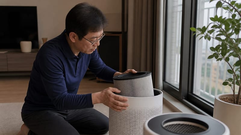 실내 습도를 40~50%로 유지하고 필터를 주기적으로 교체하는 것이 알레르기비염 관리에 도움이 됩니다.