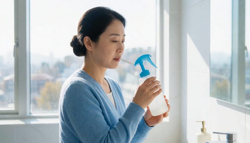 생리식염수 세척은 하루 1~2회 꾸준히 실천하는 것이 도움이 됩니다.