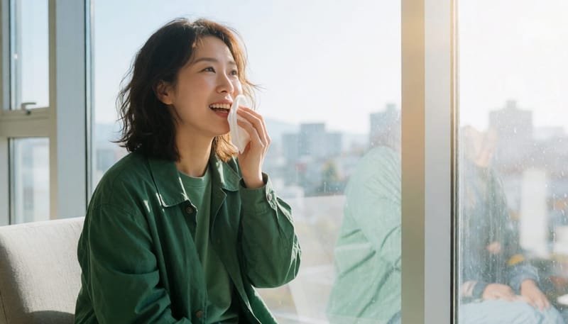 환절기 아침, 맑은 콧물과 재채기가 반복된다면 알레르기비염을 의심해볼 수 있습니다.