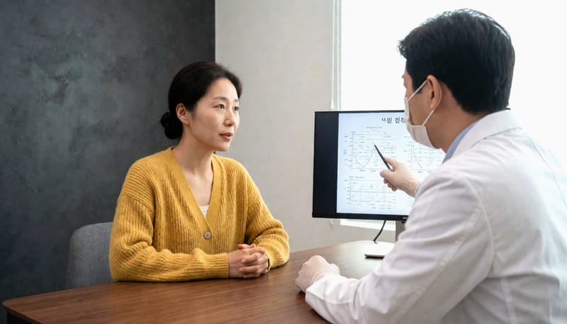 청력검사 결과는 주파수별 그래프인 오디오그램으로 기록되어 난청 정도와 유형을 함께 보여줍니다.