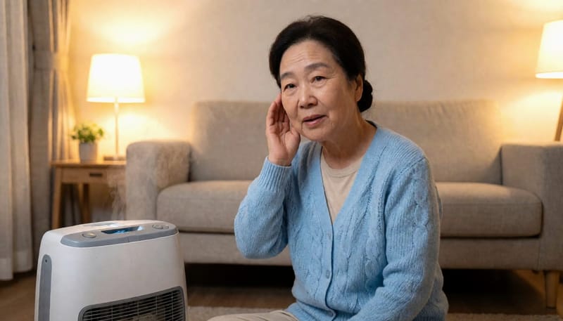 건조한 실내와 온도 변화는 이명 체감을 크게 좌우합니다.