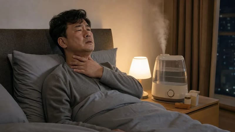 환절기 건조한 밤에는 코골이가 평소보다 심해졌다고 느끼는 경우가 많습니다.