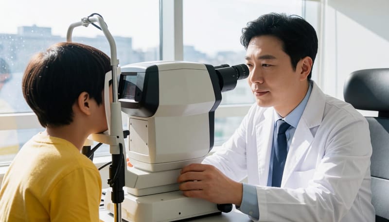각막지형도 검사로 눈 상태를 확인하는 과정