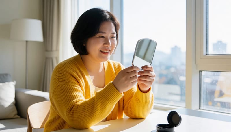 아침에 렌즈를 뺀 뒤 눈 상태를 스스로 확인하는 습관이 필요합니다.