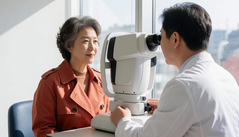 각막 곡률과 굴절이상도를 측정하는 정밀 검사는 드림렌즈 처방의 첫 단계입니다.