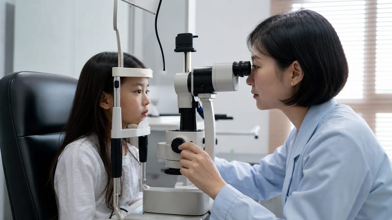 근시 진행이 빠른 초등 저학년 시기에는 정기적인 굴절검사로 변화 속도를 확인하는 것이 중요합니다.