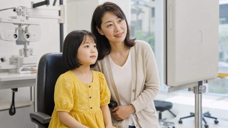 정기적인 시력검사는 소아근시를 조기에 발견하는 첫걸음입니다.