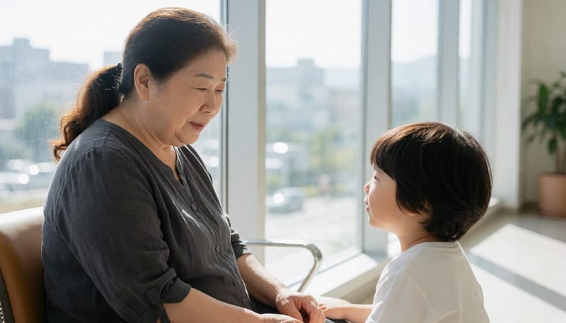 보호자와 함께 정기적으로 시력 검사를 받는 것이 조기 발견에 도움이 됩니다.