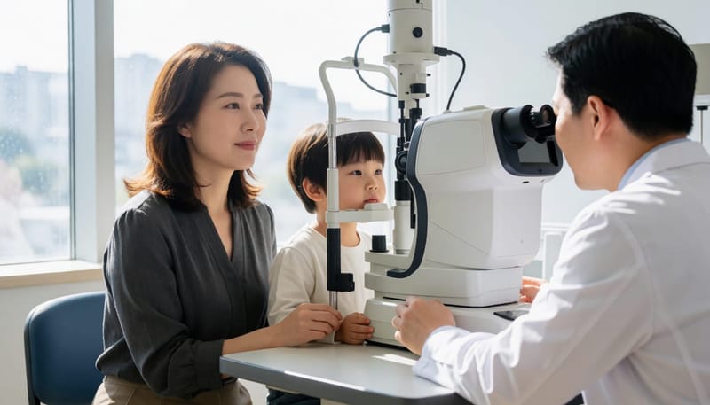 조절마비 굴절검사는 점안 후 30~40분 정도 기다린 뒤 진행됩니다.