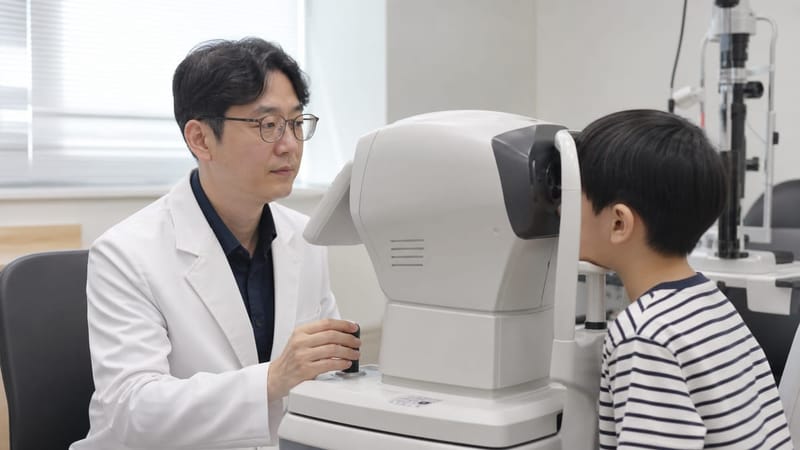안축장 길이 측정 검사는 눈이 자라는 속도를 확인하는 핵심 검사입니다.
