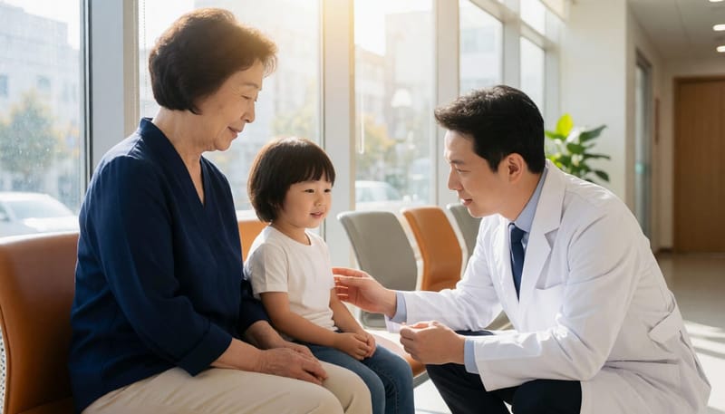 가족력이 있는 아이는 미취학 시기부터 정기적인 안과 검진이 필요합니다.