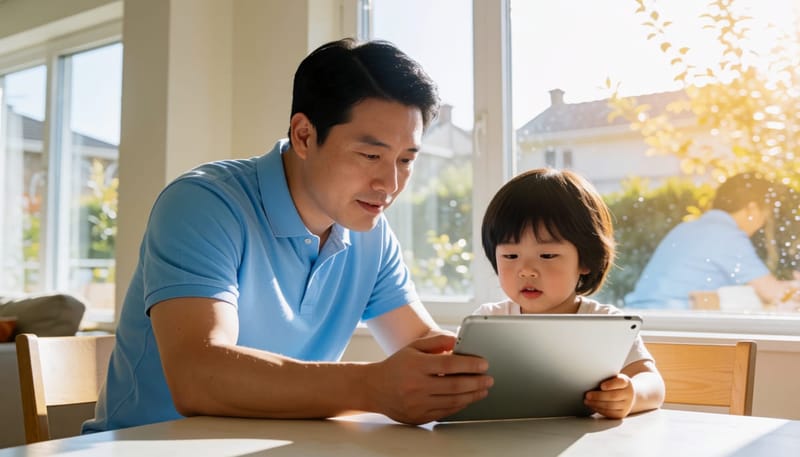 여름방학 이후 스마트기기 사용 시간이 늘었다면, 화면과 눈 사이 거리를 함께 확인해보는 것이 도움이 됩니다.