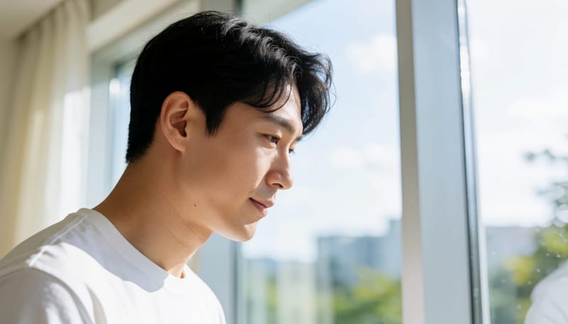 무리하게 제거를 시도해 붉게 자극받은 턱 부위 피부