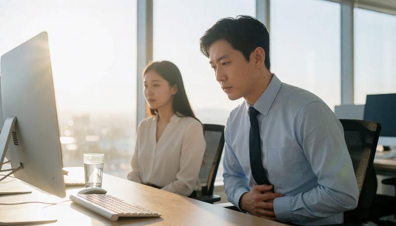 독감 걸렸는데 토할 것 같고 배도 아파요, 야근 앞둔 날의 선택
