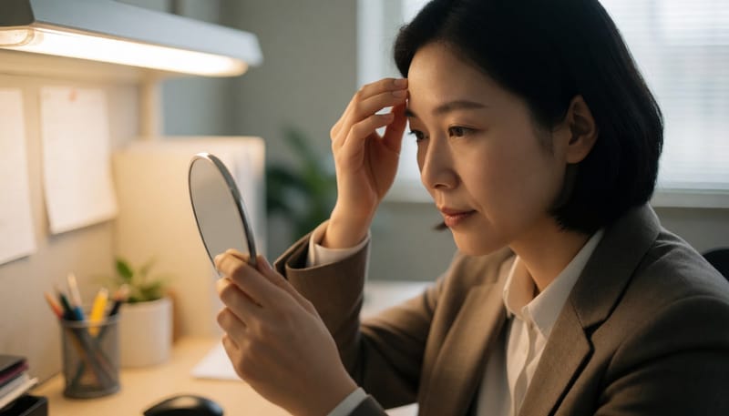 출근 전 거울 속 이마 좁쌀여드름, 자꾸 신경 쓰이는 이유