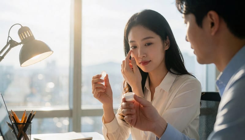 렌즈를 빼면 눈꺼풀 안쪽이 오돌토돌 거슬려요, 환절기 신호일까요