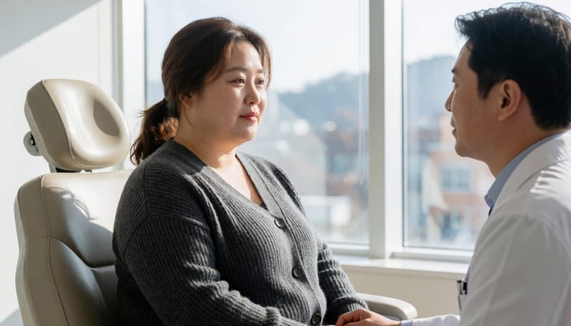 비내시경 검사를 받는 모습