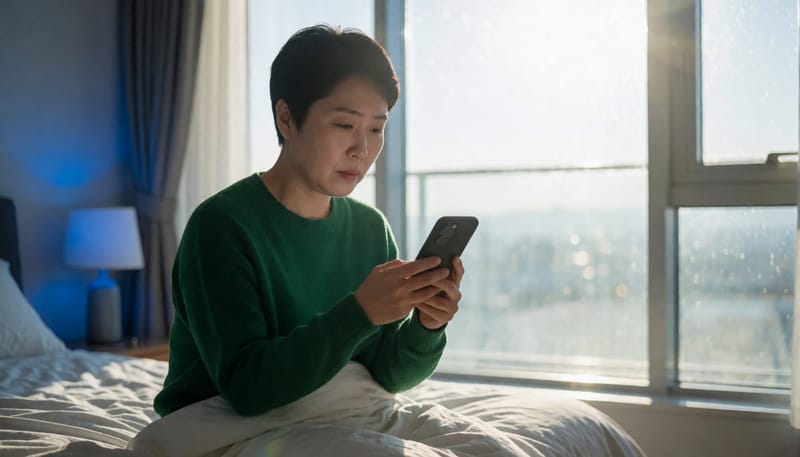 새벽까지 잠들지 못한 채 시간을 확인하는 밤이 반복되면 불면증을 의심해볼 수 있습니다.