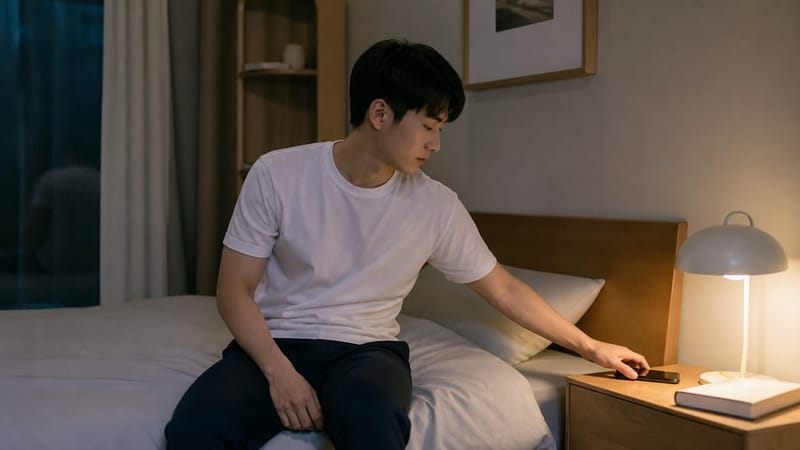 취침 전 화면을 끄고 수면 습관을 조정하는 것도 불면증 관리의 한 축입니다.