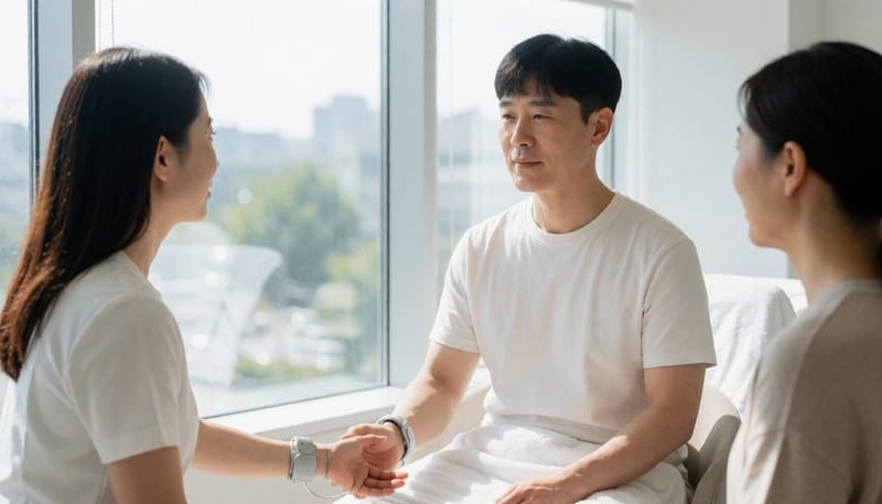 액티그래피는 손목에 착용해 1~2주간 활동량을 기록하는 간이 검사 방법입니다.